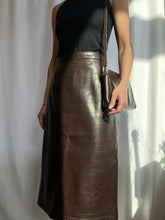 Load image into Gallery viewer, 90’s Vintage Chocolate Leather Midi Skirt (M-XL)