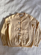 Load image into Gallery viewer, 100% Cashmere 1980’s Vintage Cardigan with Hand-Embroidered Sheep — Made in Scotland