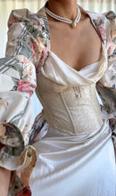 Load image into Gallery viewer, Handmade by Bella Rosalia Floral Panel Creamy Wrap Dress (XS-M)