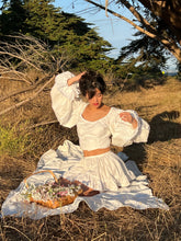 Load image into Gallery viewer, 100% Sustainability Handmade by Bella Rosalia~ Poet Sleeve Cream Victorian-Inspired Bodice (S-L)