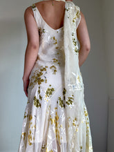 Load image into Gallery viewer, 100% Silk Buttercream Yellow 90’s Vintage Beaded Summer Dress (XS-S)