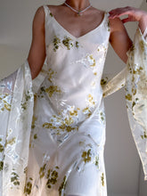 Load image into Gallery viewer, 100% Silk Buttercream Yellow 90’s Vintage Beaded Summer Dress (XS-S)