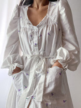 Load image into Gallery viewer, Reimagined Flowing Poet Sleeve Belted Nightgown Dress by Bella Rosalia (XS-M)