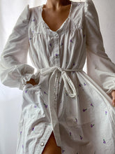 Load image into Gallery viewer, Reimagined Flowing Poet Sleeve Belted Nightgown Dress by Bella Rosalia (XS-M)