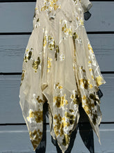 Load image into Gallery viewer, 100% Silk Buttercream Yellow 90’s Vintage Beaded Summer Dress (XS-S)