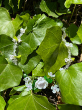 Load image into Gallery viewer, Handmade by Pa Thoy- Ivory Rose Crystal Quartz Beaded Floral Necklace by Plum Blossom Jewelry