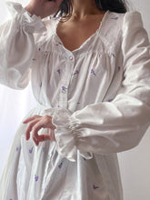 Load image into Gallery viewer, Reimagined Flowing Poet Sleeve Belted Nightgown Dress by Bella Rosalia (XS-M)