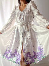 Load image into Gallery viewer, Reimagined Flowing Poet Sleeve Belted Nightgown Dress by Bella Rosalia (XS-M)