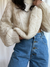 Load image into Gallery viewer, Hand Embroidered Floral Basket 90’s Denim Jeans by Bella Rosalia