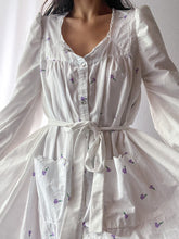 Load image into Gallery viewer, Reimagined Flowing Poet Sleeve Belted Nightgown Dress by Bella Rosalia (XS-M)
