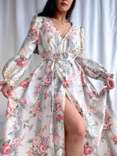 Load image into Gallery viewer, Handmade by Bella Rosalia Floral Panel Creamy Wrap Dress (XS-M)