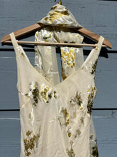 Load image into Gallery viewer, 100% Silk Buttercream Yellow 90’s Vintage Beaded Summer Dress (XS-S)