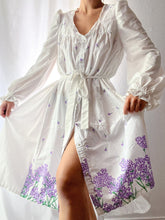 Load image into Gallery viewer, Reimagined Flowing Poet Sleeve Belted Nightgown Dress by Bella Rosalia (XS-M)