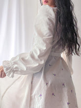 Load image into Gallery viewer, Reimagined Flowing Poet Sleeve Belted Nightgown Dress by Bella Rosalia (XS-M)