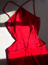 Load image into Gallery viewer, 90’s Caché Ruby Sequin Backless Halter Gown (XS-S)