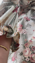 Load and play video in Gallery viewer, Handmade by Bella Rosalia Floral Panel Creamy Wrap Dress (XS-M)