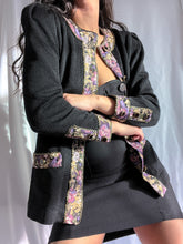 Load image into Gallery viewer, 90’s Vintage Versace Inspired Cardigan Sweater— Made in USA (XS-S)