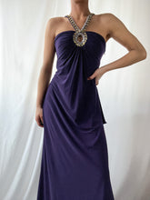 Load image into Gallery viewer, 1990's Rhinestone Encrusted Open Back Formal Gown (S/M)