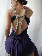 Load image into Gallery viewer, 1990's Rhinestone Encrusted Open Back Formal Gown (S/M)
