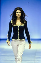 Load image into Gallery viewer, 90’s Vintage Versace Inspired Cardigan Sweater— Made in USA (XS-S)