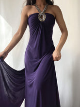 Load image into Gallery viewer, 1990's Rhinestone Encrusted Open Back Formal Gown (S/M)