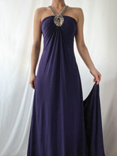 Load image into Gallery viewer, 1990's Rhinestone Encrusted Open Back Formal Gown (S/M)