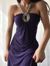 Load image into Gallery viewer, 1990's Rhinestone Encrusted Open Back Formal Gown (S/M)