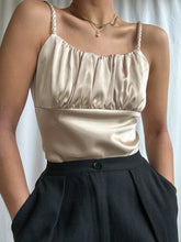 Load image into Gallery viewer, 1990’s Satin Liquid Gold Tank Top Made in USA (XS-M)
