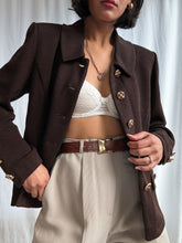 Load image into Gallery viewer, 1980’s Vintage St. John by Marie Gray Brown Knit Blazer (XS-M)
