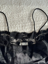 Load image into Gallery viewer, 1980s Christian Dior Black Lace-Trim Camisole · Made in USA (S-L)
