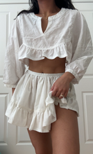 Load image into Gallery viewer, Upcycled Puff Cropped Ivory Blouse Handmade by Bella Rosalia (XS-L)

