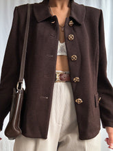 Load image into Gallery viewer, 1980’s Vintage St. John by Marie Gray Brown Knit Blazer (XS-M)
