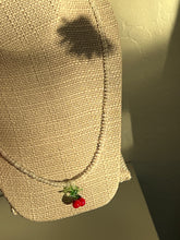 Load image into Gallery viewer, Handmade by Pa Thoy- 18” Beaded Glass Blown Cherry Necklace by Plum Blossom Jewelry
