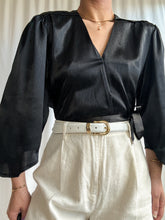Load image into Gallery viewer, 1930’s Inspired 1990&#39;s Vintage Cropped Satin Evening Blouse. (XS-S)
