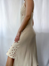 Load image into Gallery viewer, 1990&#39;s Vintage Beaded Cherry Accent Dress Cowl Neck Dress (XS-S)
