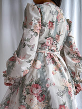 Load image into Gallery viewer, Handmade by Bella Rosalia Floral Panel Creamy Wrap Dress (XS-M)
