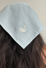Load image into Gallery viewer, Embroidered Swan Head Scarf Handmade by Bella Rosalia
