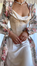 Load image into Gallery viewer, Handmade by Bella Rosalia Floral Panel Creamy Wrap Dress (XS-M)
