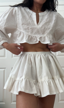 Load image into Gallery viewer, Upcycled Puff Cropped Ivory Blouse Handmade by Bella Rosalia (XS-L)
