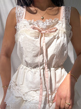 Load image into Gallery viewer, Handmade by Bella Rosalia 100% Cotton Vintage-Inspired Princess Camisole Top (XS-M)
