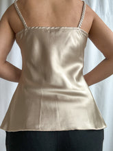Load image into Gallery viewer, 1990’s Satin Liquid Gold Tank Top Made in USA (XS-M)
