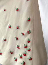 Load image into Gallery viewer, 1990&#39;s Vintage Beaded Cherry Accent Dress Cowl Neck Dress (XS-S)
