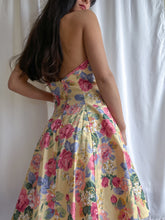 Load image into Gallery viewer, Ethereal 1980’s Stunning Floral Summer Halter Dress (XS-M)
