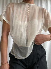 Load image into Gallery viewer, 1960’s Sheer Cream Blouse (XS-M)
