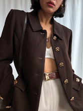 Load image into Gallery viewer, 1980’s Vintage St. John by Marie Gray Brown Knit Blazer (XS-M)

