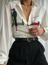 Load image into Gallery viewer, Defense D’Afficher Parisian Made Cream Button Up Blouse (XS-L)
