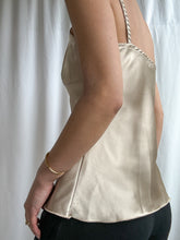 Load image into Gallery viewer, 1990’s Satin Liquid Gold Tank Top Made in USA (XS-M)
