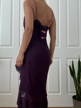 Load image into Gallery viewer, Vintage 1990's 100% Silk Cascading Evening Summer Gown (M/L)

