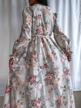 Load image into Gallery viewer, Handmade by Bella Rosalia Floral Panel Creamy Wrap Dress (XS-M)
