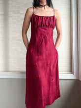 Load image into Gallery viewer, 100% Silk Scarlet Red Enchanting Y2K Valentines Evening Gown (S-M)
